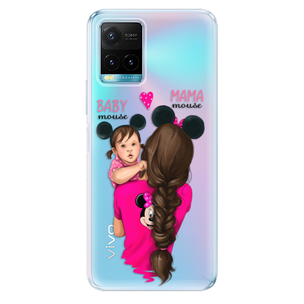 Silikonové odolné pouzdro iSaprio - Mama Mouse Brunette and Girl na mobil Vivo Y21 / Y21s / Y33s (Odolný silikonový kryt, obal, pouzdro iSaprio - Mama Mouse Brunette and Girl na mobilní telefon Vivo Y21 / Y21s / Y33s)