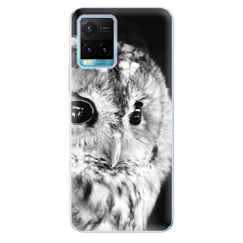 Silikonové odolné pouzdro iSaprio - BW Owl na mobil Vivo Y21 / Y21s / Y33s (Odolný silikonový kryt, obal, pouzdro iSaprio - BW Owl na mobilní telefon Vivo Y21 / Y21s / Y33s)