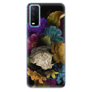 Silikonové odolné pouzdro iSaprio - Dark Flowers na mobil Vivo Y20s