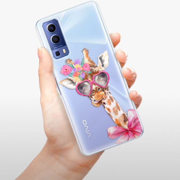 Silikonové pouzdro iSaprio - Vivo Y52 5G - Lady Giraffe