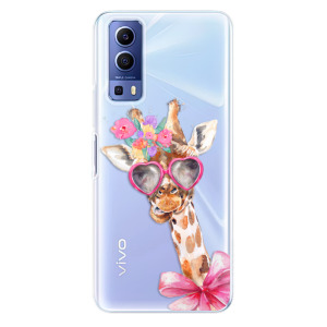 Silikonové pouzdro iSaprio - Vivo Y52 5G - Lady Giraffe