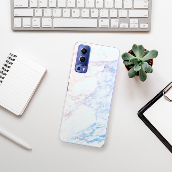 Silikonové pouzdro iSaprio - Vivo Y72 5G - Raibow Marble 10
