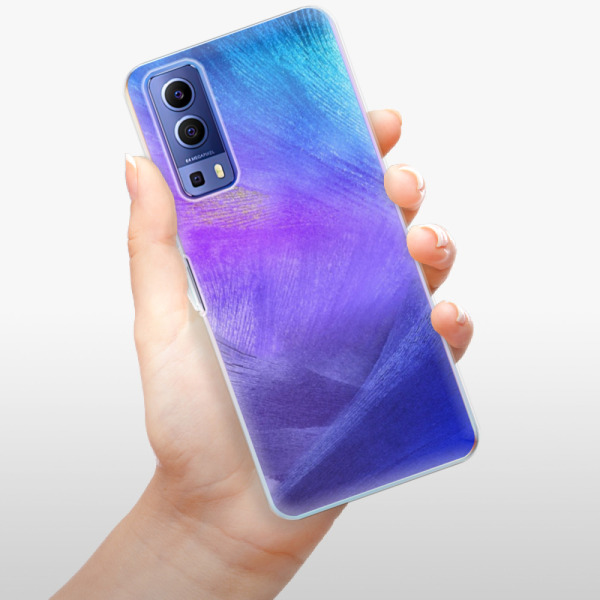 Silikonové pouzdro iSaprio - Vivo Y72 5G - Purple Feathers