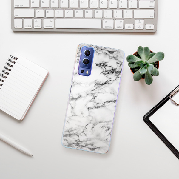 Silikonové pouzdro iSaprio - Vivo Y72 5G - White Marble 01