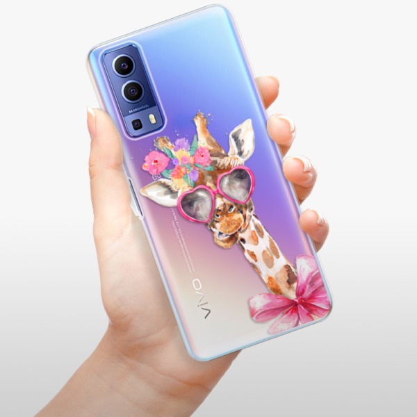 Silikonové pouzdro iSaprio - Vivo Y72 5G - Lady Giraffe