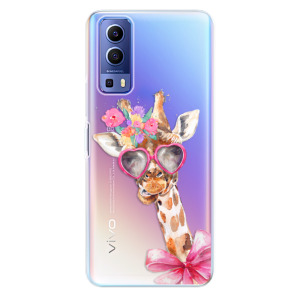 Silikonové pouzdro iSaprio - Vivo Y72 5G - Lady Giraffe