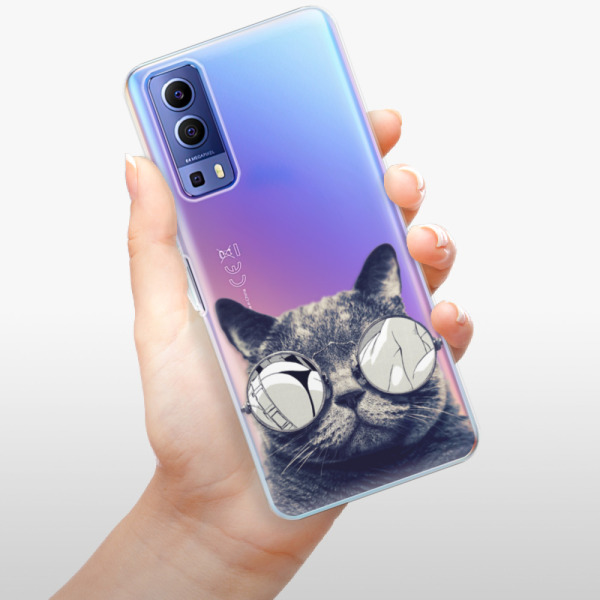 Silikonové pouzdro iSaprio - Vivo Y72 5G - Crazy Cat 01