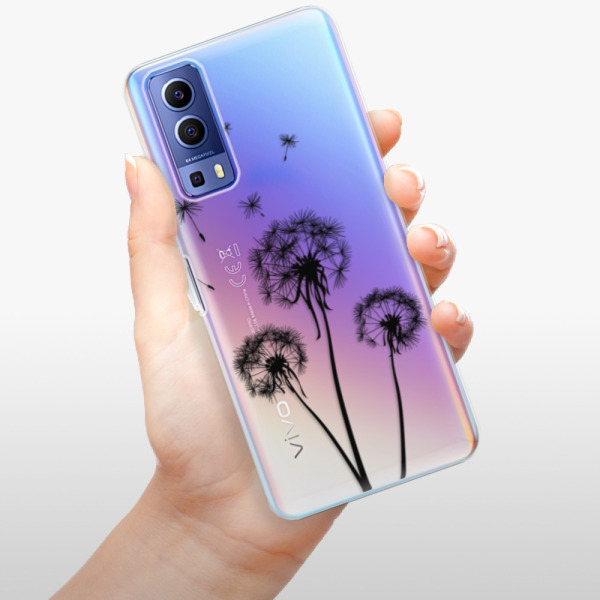 Silikonové pouzdro iSaprio - Vivo Y72 5G - Three Dandelions black