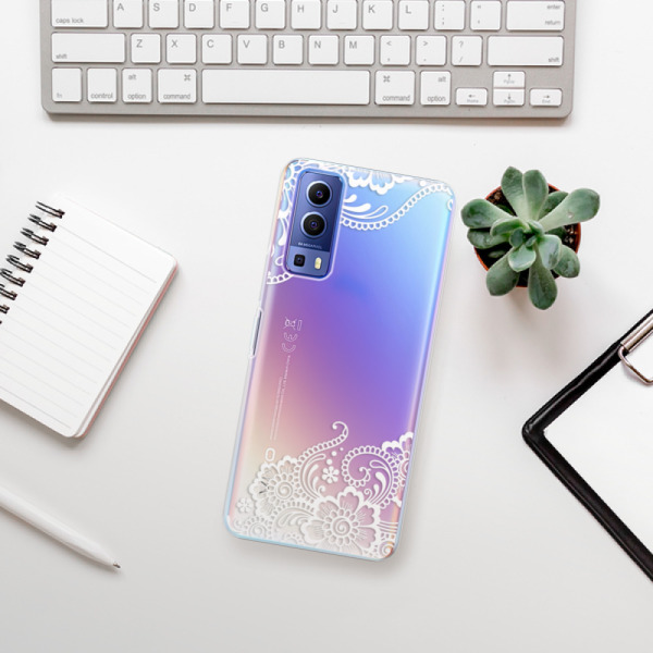 Silikonové pouzdro iSaprio - Vivo Y72 5G - White Lace 02