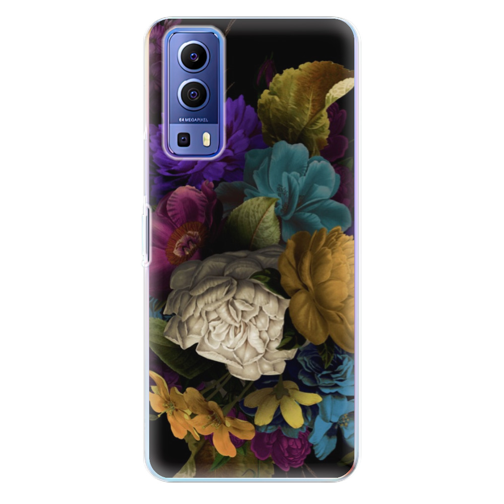 Silikonové odolné pouzdro iSaprio - Dark Flowers na mobil Vivo Y72 5G (Odolný silikonový kryt, obal, pouzdro iSaprio - Dark Flowers na mobilní telefon Vivo Y72 5G)