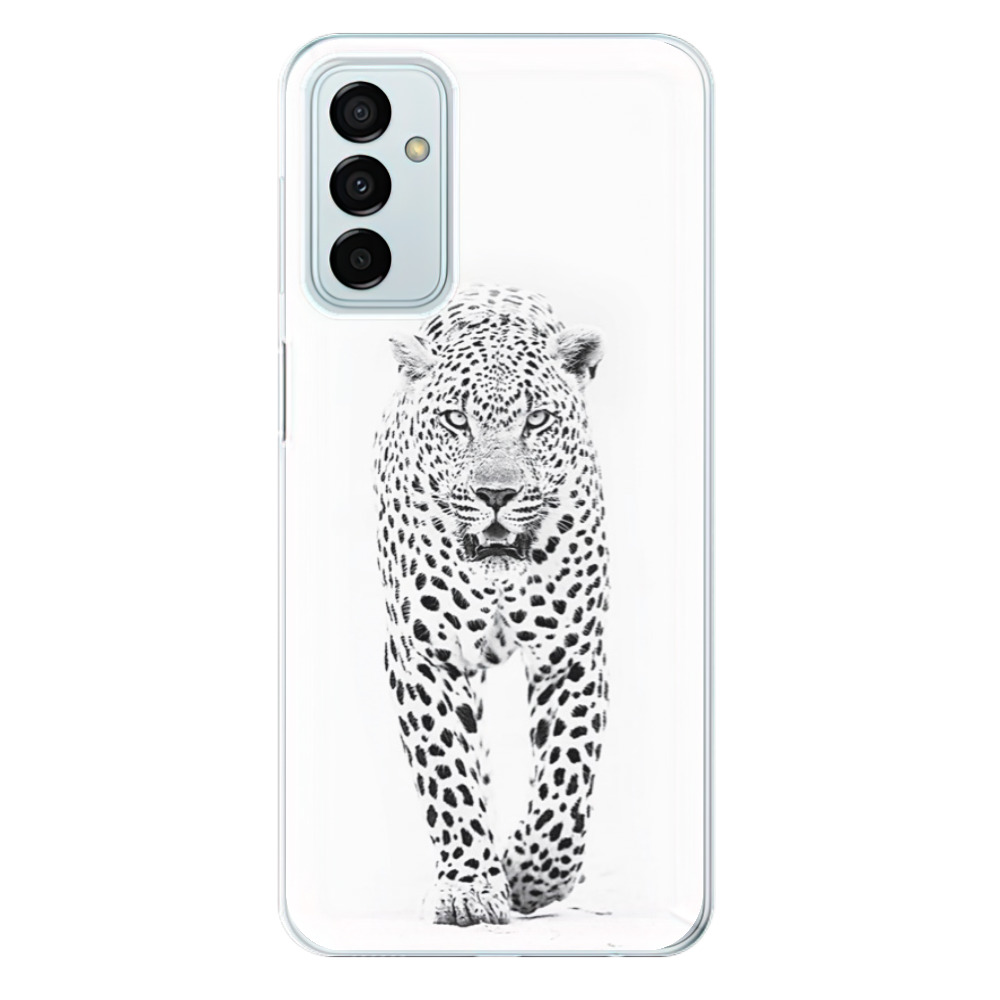 Silikonové odolné pouzdro iSaprio - White Jaguar na mobil Samsung Galaxy M23 5G (Silikonový odolný kryt, obal, pouzdro iSaprio - White Jaguar na mobilní telefon Samsung Galaxy M23 5G)