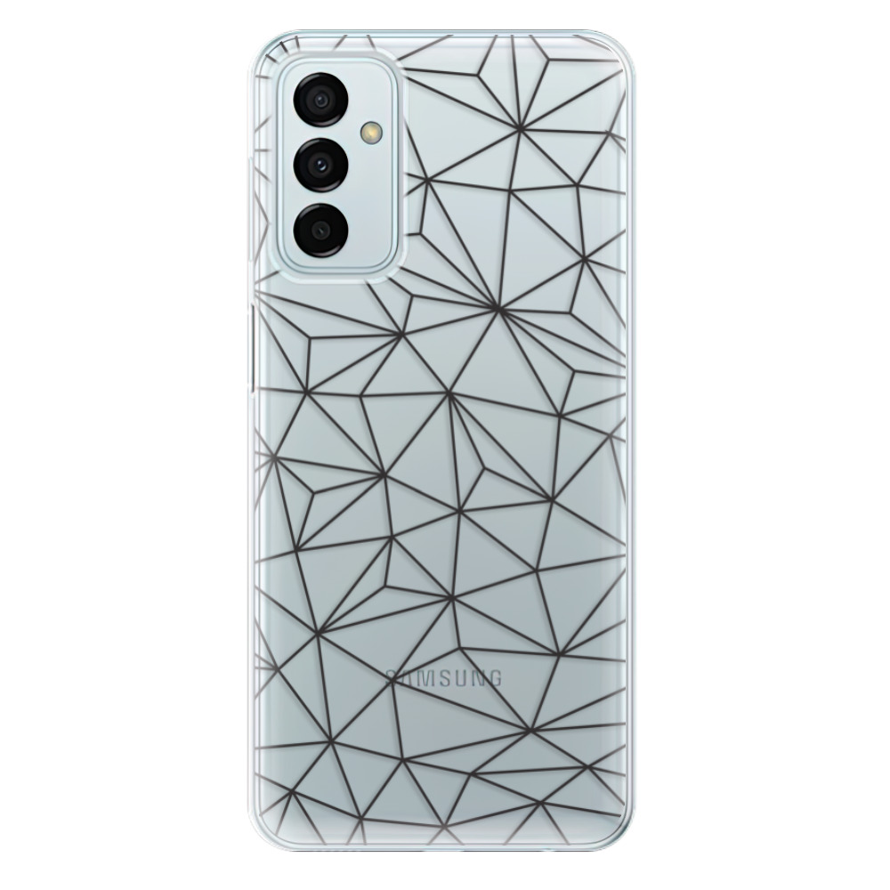 Silikonové odolné pouzdro iSaprio - Abstract Triangles 03 - black na mobil Samsung Galaxy M23 5G (Silikonový odolný kryt, obal, pouzdro iSaprio - Abstract Triangles 03 - black na mobilní telefon Samsung Galaxy M23 5G)