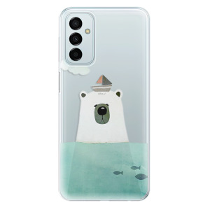 Silikonové odolné pouzdro iSaprio - Bear With Boat na mobil Samsung Galaxy M23 5G