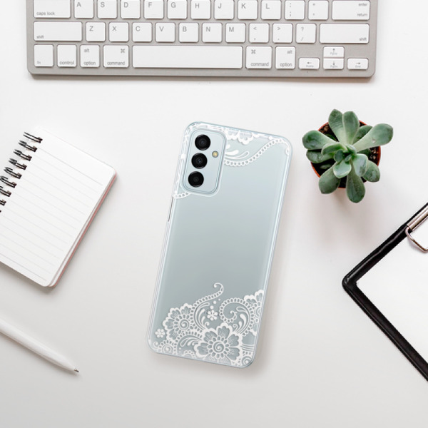 Silikonové pouzdro iSaprio - Samsung Galaxy M23 5G - White Lace 02