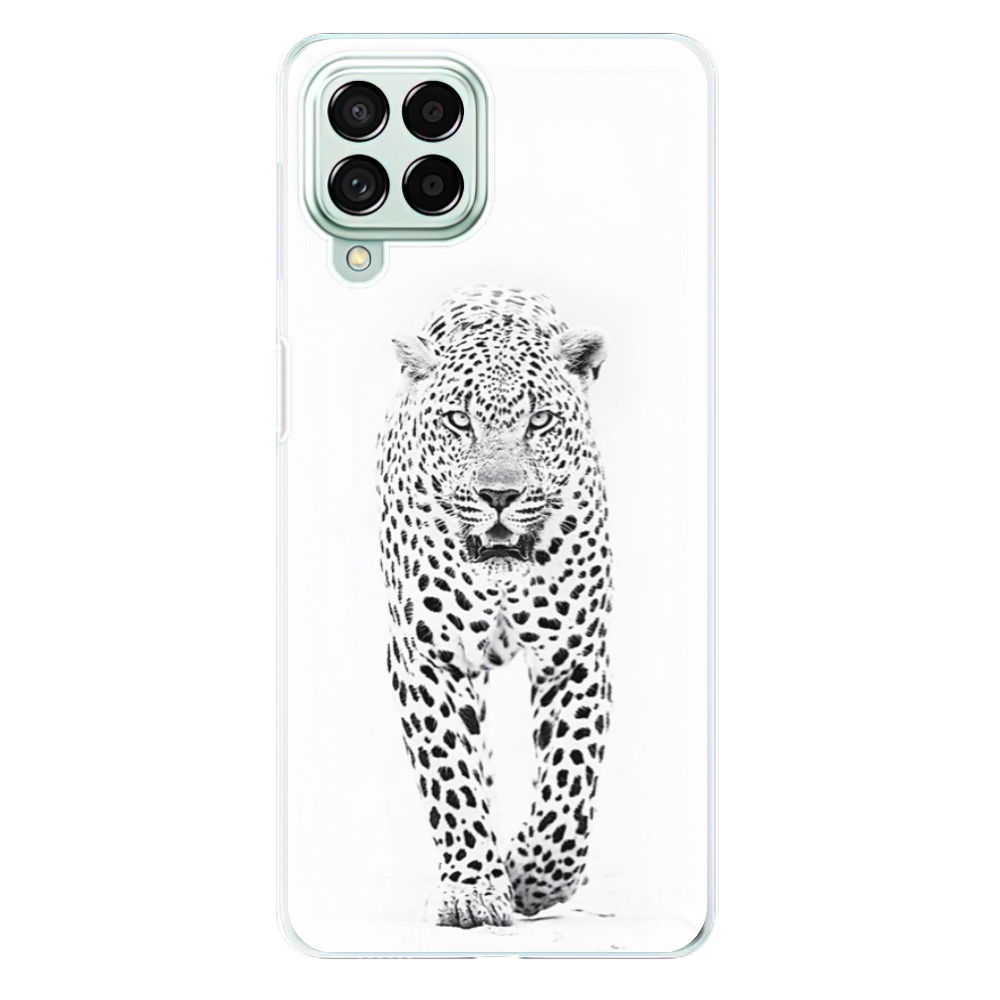 Silikonové odolné pouzdro iSaprio - White Jaguar na mobil Samsung Galaxy M53 5G (Silikonový odolný kryt, obal, pouzdro iSaprio - White Jaguar na mobilní telefon Samsung Galaxy M53 5G)