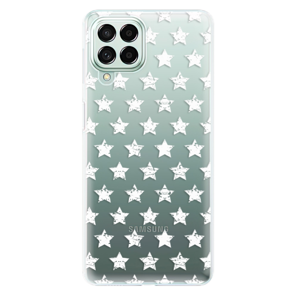 Odolné silikonové pouzdro iSaprio - Stars Pattern - white - Samsung Galaxy M53 5G