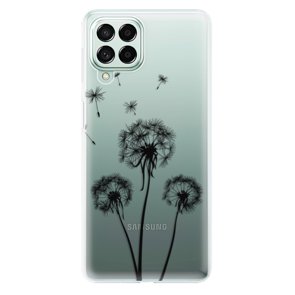 Silikonové odolné pouzdro iSaprio - Three Dandelions - black na mobil Samsung Galaxy M53 5G (Silikonový odolný kryt, obal, pouzdro iSaprio - Three Dandelions - black na mobilní telefon Samsung Galaxy M53 5G)