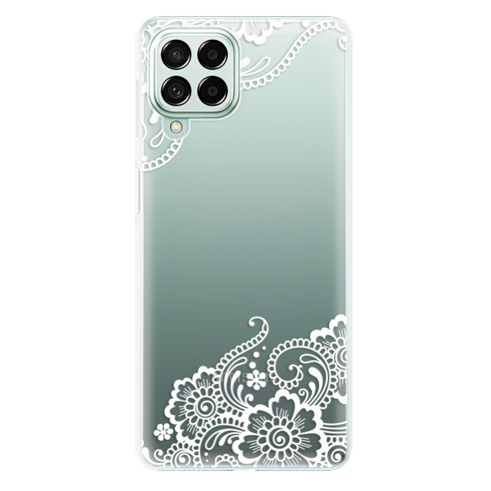 Silikonové odolné pouzdro iSaprio - White Lace 02 na mobil Samsung Galaxy M53 5G (Silikonový odolný kryt, obal, pouzdro iSaprio - White Lace 02 na mobilní telefon Samsung Galaxy M53 5G)