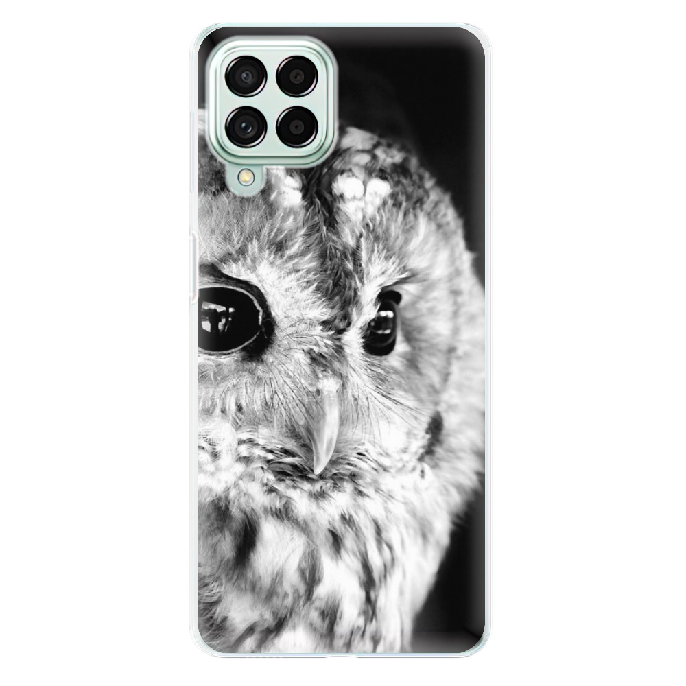 Silikonové odolné pouzdro iSaprio - BW Owl na mobil Samsung Galaxy M53 5G (Silikonový odolný kryt, obal, pouzdro iSaprio - BW Owl na mobilní telefon Samsung Galaxy M53 5G)