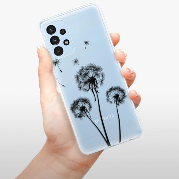Silikonové pouzdro iSaprio - Samsung Galaxy A13 - Three Dandelions black