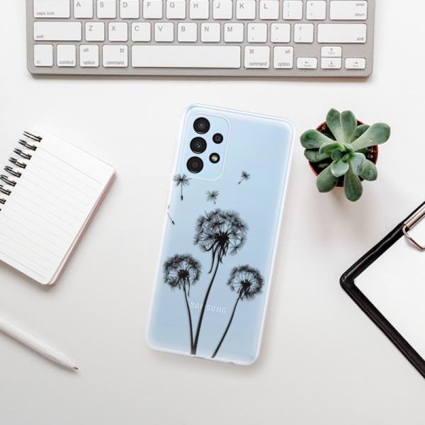 Silikonové pouzdro iSaprio - Samsung Galaxy A13 - Three Dandelions black