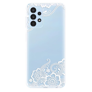 Silikonové pouzdro iSaprio - Samsung Galaxy A13 - White Lace 02
