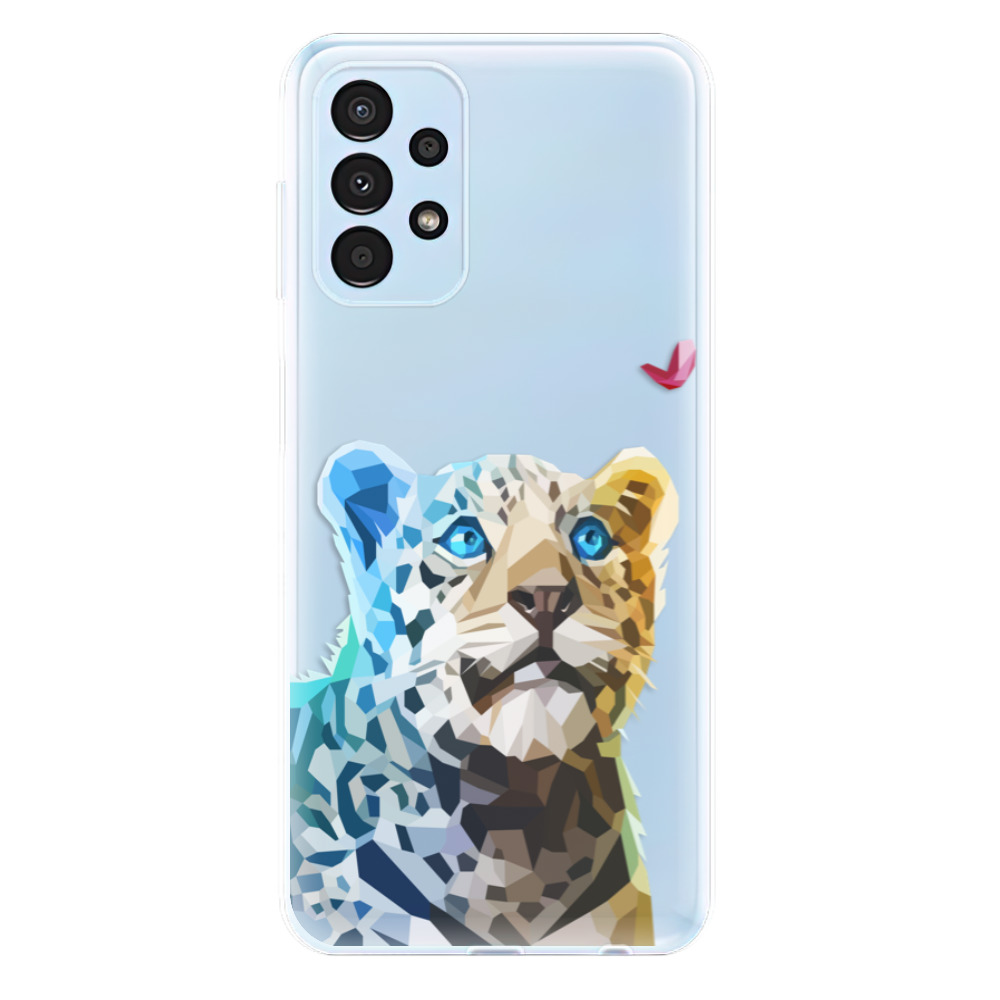 Odolné silikonové pouzdro iSaprio - Leopard With Butterfly - Samsung Galaxy A13
