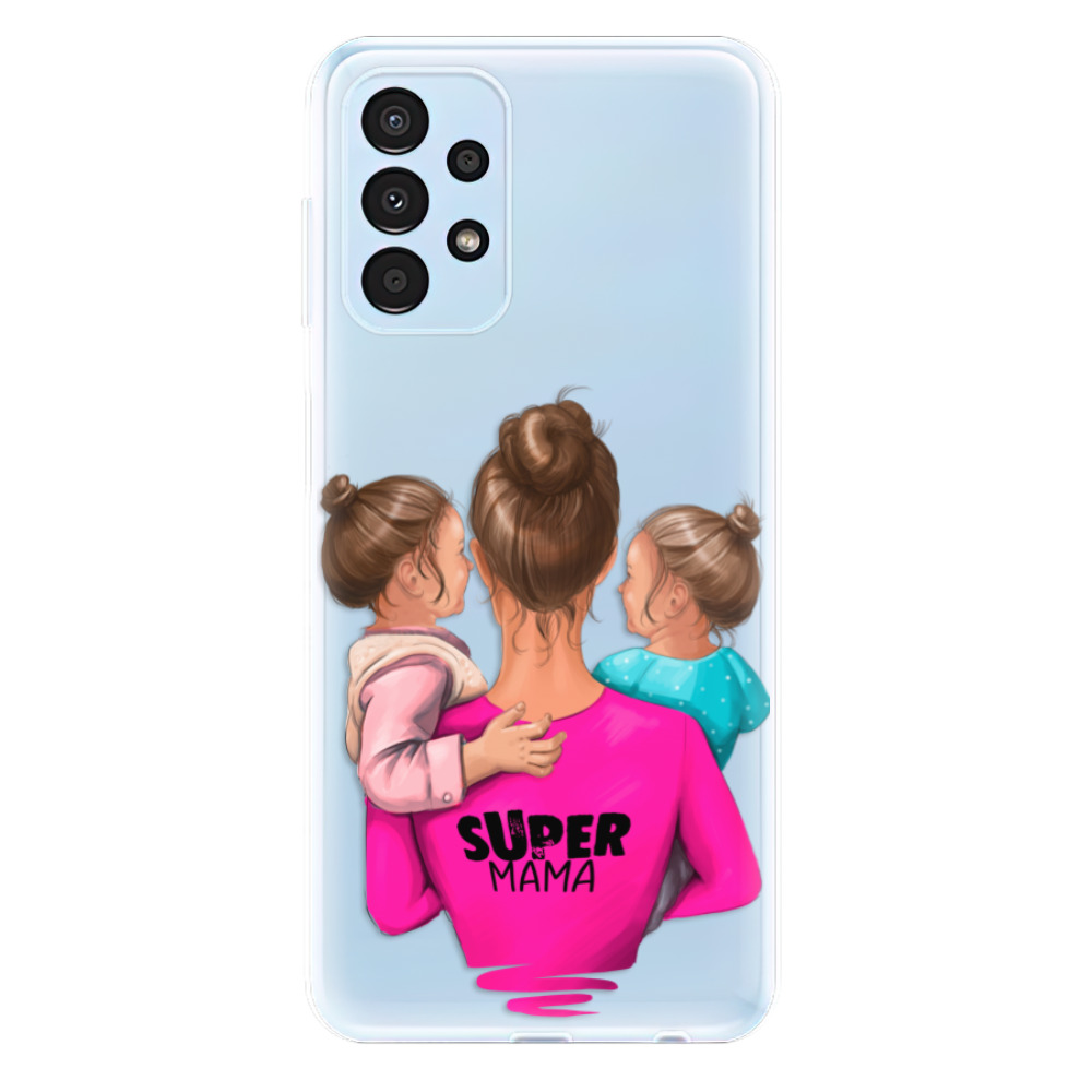 Silikonové odolné pouzdro iSaprio - Super Mama - Two Girls na mobil Samsung Galaxy A13 - AKCE (Silikonový odolný kryt, obal, pouzdro iSaprio - Super Mama - Two Girls na mobilní telefon Samsung Galaxy A13)