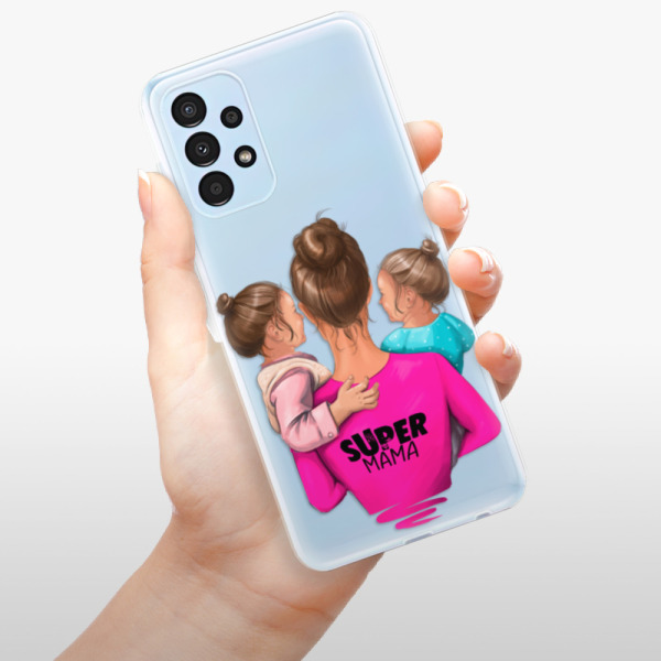 Silikonové odolné pouzdro iSaprio - Super Mama - Two Girls na mobil Samsung Galaxy A13 - VÝPRODEJ