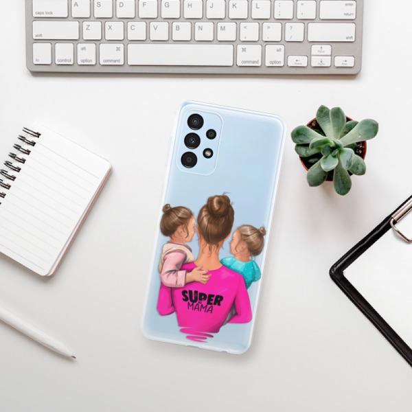 Silikonové odolné pouzdro iSaprio - Super Mama - Two Girls na mobil Samsung Galaxy A13 - VÝPRODEJ