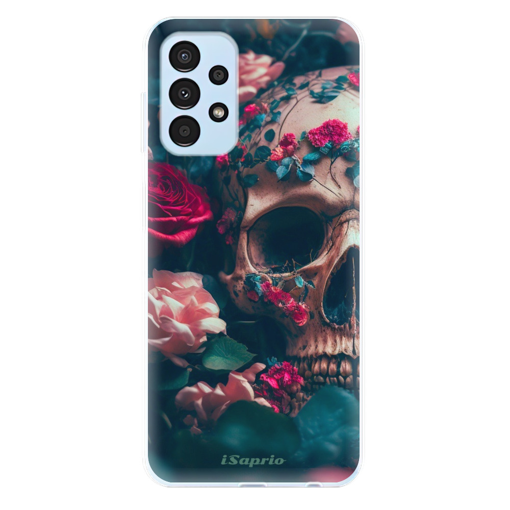 Odolné silikonové pouzdro iSaprio - Skull in Roses - Samsung Galaxy A13