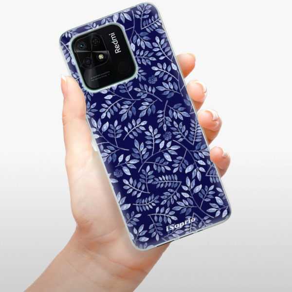 Silikonové pouzdro iSaprio - Xiaomi Redmi 10C - Blue Leaves 05