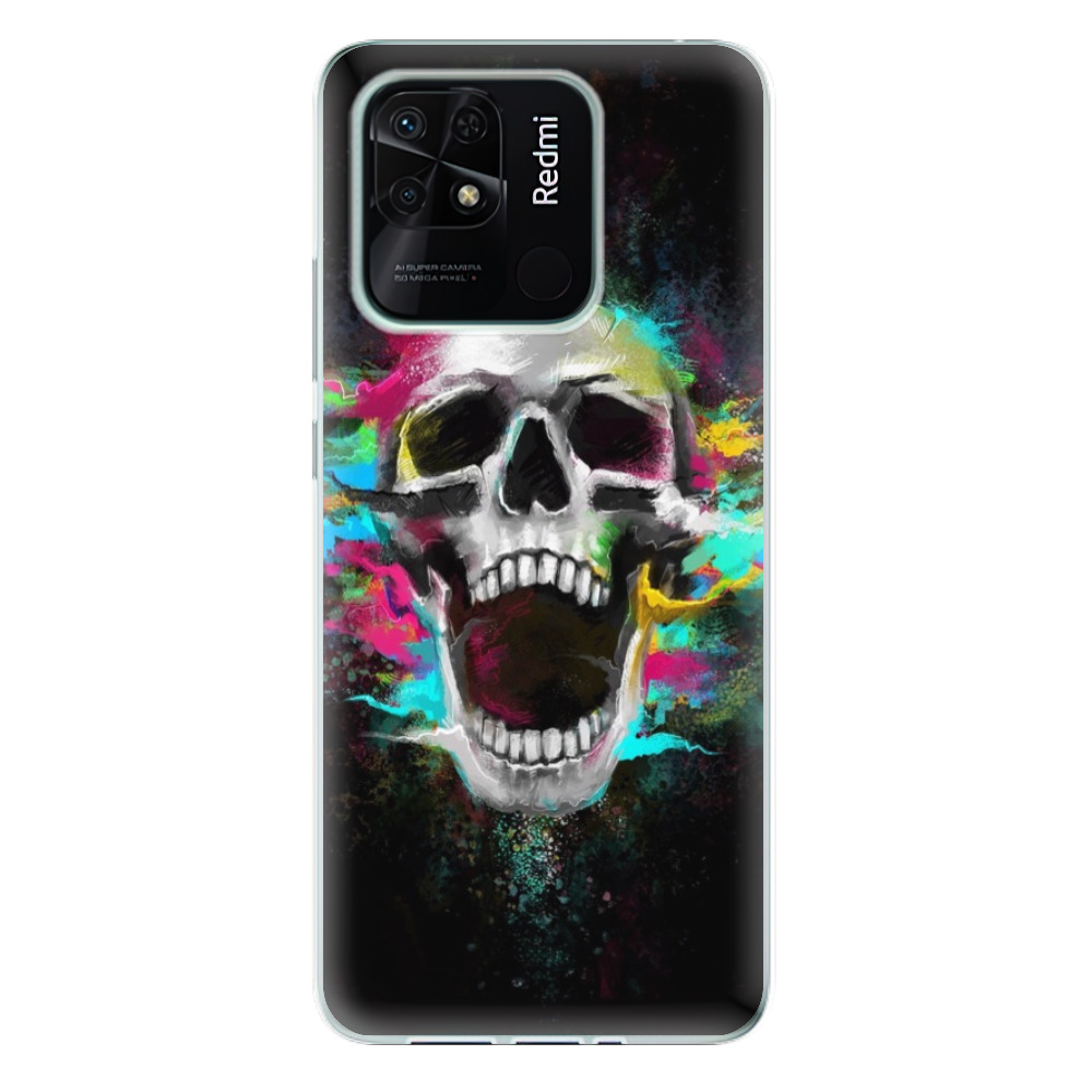 Silikonové odolné pouzdro iSaprio - Skull in Colors na mobil Xiaomi Redmi 10C (Silikonový odolný kryt, obal, pouzdro iSaprio - Skull in Colors na mobilní telefon Xiaomi Redmi 10C)