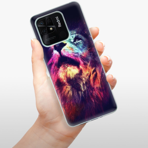Silikonové pouzdro iSaprio - Xiaomi Redmi 10C - Lion in Colors