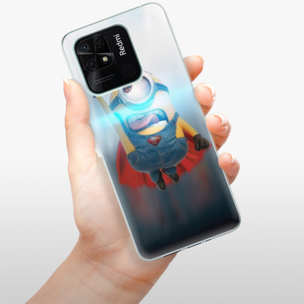 Silikonové pouzdro iSaprio - Xiaomi Redmi 10C - Mimons Superman 02