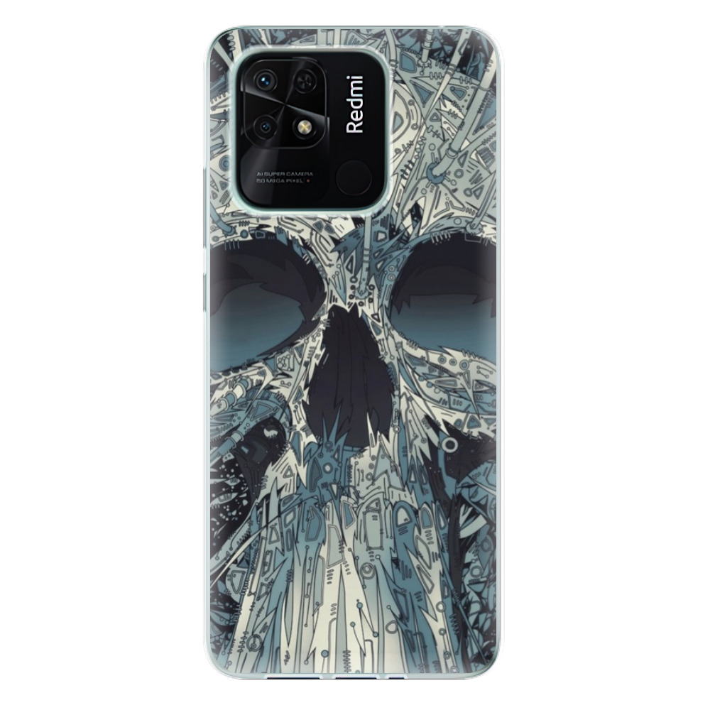 Silikonové odolné pouzdro iSaprio - Abstract Skull na mobil Xiaomi Redmi 10C (Silikonový odolný kryt, obal, pouzdro iSaprio - Abstract Skull na mobilní telefon Xiaomi Redmi 10C)