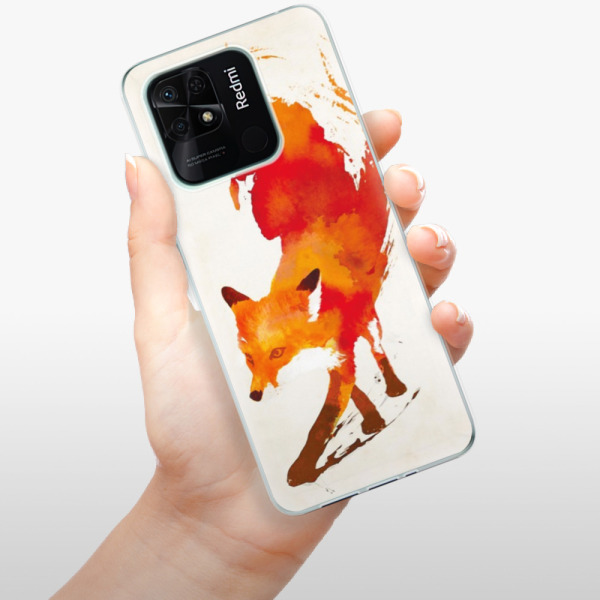 Silikonové pouzdro iSaprio - Xiaomi Redmi 10C - Fast Fox