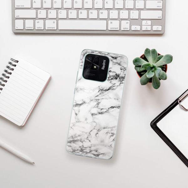 Silikonové pouzdro iSaprio - Xiaomi Redmi 10C - White Marble 01