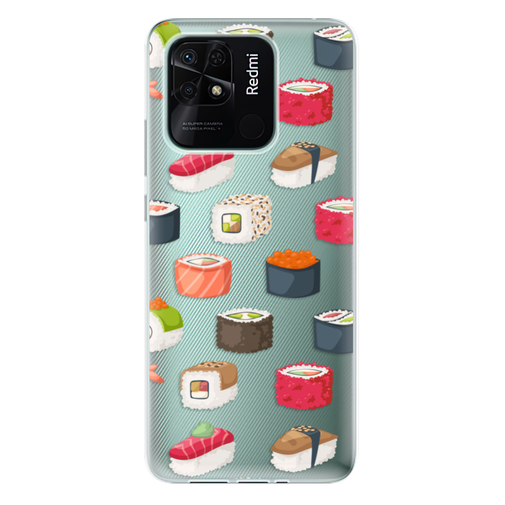 Silikonové odolné pouzdro iSaprio - Sushi Pattern na mobil Xiaomi Redmi 10C (Silikonový odolný kryt, obal, pouzdro iSaprio - Sushi Pattern na mobilní telefon Xiaomi Redmi 10C)