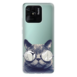 Silikonové pouzdro iSaprio - Xiaomi Redmi 10C - Crazy Cat 01
