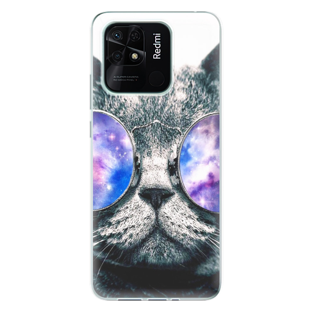 Silikonové odolné pouzdro iSaprio - Galaxy Cat na mobil Xiaomi Redmi 10C (Silikonový odolný kryt, obal, pouzdro iSaprio - Galaxy Cat na mobilní telefon Xiaomi Redmi 10C)