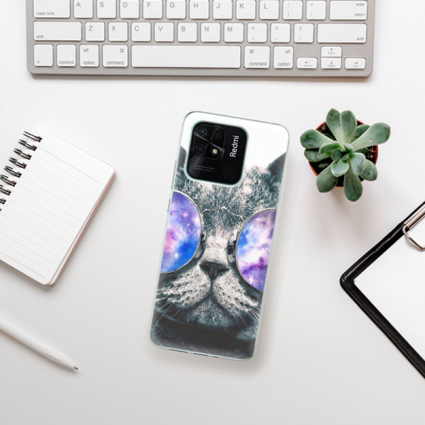Silikonové pouzdro iSaprio - Xiaomi Redmi 10C - Galaxy Cat