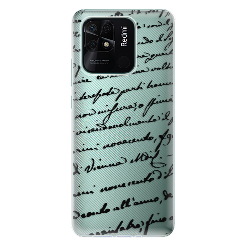 Odolné silikonové pouzdro iSaprio - Handwriting 01 - black - Xiaomi Redmi 10C