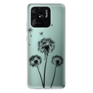Silikonové pouzdro iSaprio - Xiaomi Redmi 10C - Three Dandelions black