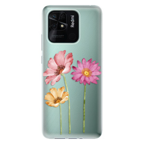 Silikonové pouzdro iSaprio - Xiaomi Redmi 10C - Three Flowers