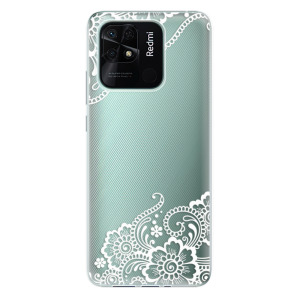 Silikonové pouzdro iSaprio - Xiaomi Redmi 10C - White Lace 02