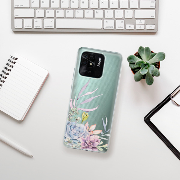 Silikonové pouzdro iSaprio - Xiaomi Redmi 10C - Succulent 01