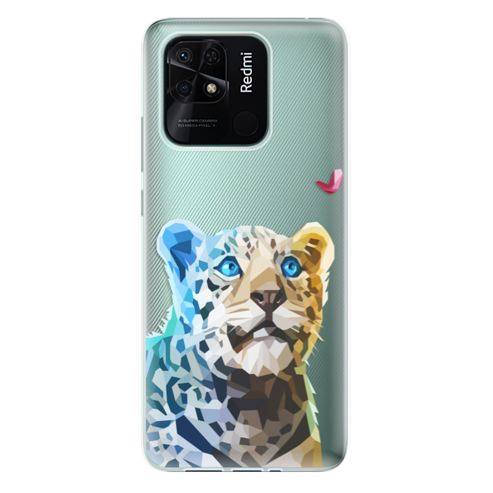 Odolné silikonové pouzdro iSaprio - Leopard With Butterfly - Xiaomi Redmi 10C