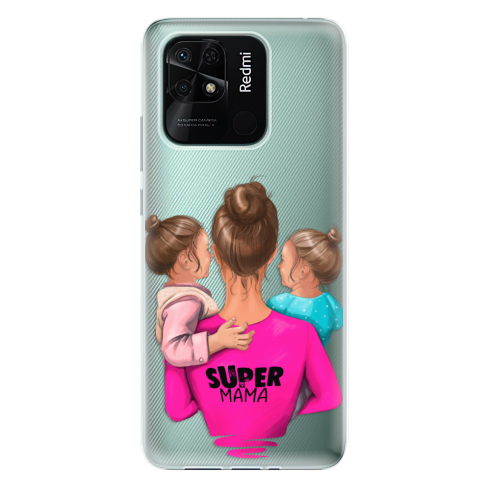 Odolné silikonové pouzdro iSaprio - Super Mama - Two Girls - Xiaomi Redmi 10C