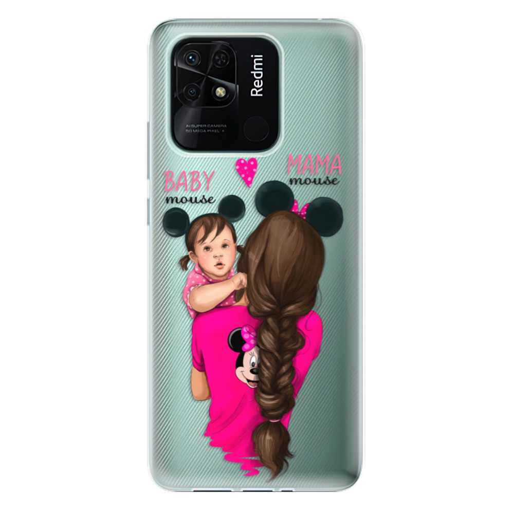 Odolné silikonové pouzdro iSaprio - Mama Mouse Brunette and Girl - Xiaomi Redmi 10C